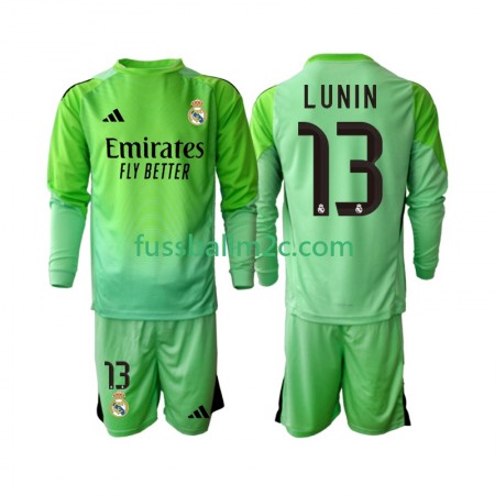 Fußballtrikots Real Madrid Andriy Lunin 13 Torwart Kinder Auswärts Trikotsatz 2025-2026 Langarm Fußballtrikots Real Madrid Andriy Lunin 13 Torwart Kinder Auswärts Trikotsatz 2025-2026 Langarm